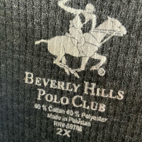 Beverly Hills Polo Club Thermal Shirt Mens 2X Waffle Knit Crew Neck Pullover NWT - Picture 8 of 10